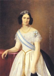 Princess Adelgunde of Bavaria(1823-1914), duchess of Modena and Reggio Emilia by Adeodato Malatesta or Malatesti