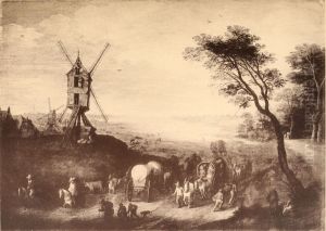 Landscape with windmill by Jan Brughel