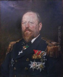 Admiral Hermann Freiherr von Spaun (1833-1919), Commander of the Austro-Hungarian Navy 1898-1904. by Viktor Stauffer