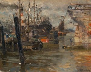 Emdener Hafen by Adolf Fischer-Gurig