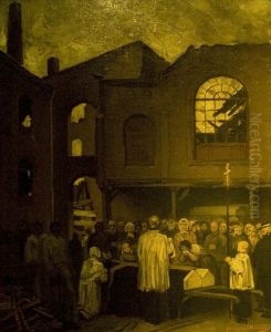 De begrafenis in de mijn - het zegenen der kisten