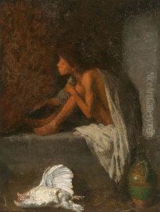 A Boy sitting by the Stove A Boy sitting by the Stove