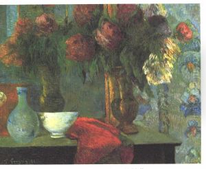 Stil life with white vase by Paul Gauguin