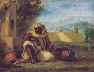Marchand d'oranges au Maroc by Eugene Delacroix