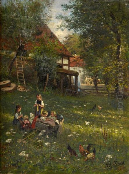 Spielende Kinder in der Schwalm - view 1