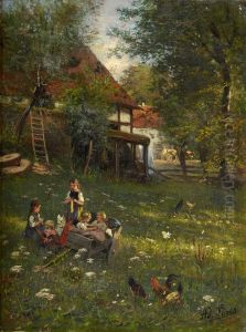 Spielende Kinder in der Schwalm