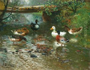 Ducks at the Stream Ducks at the Stream