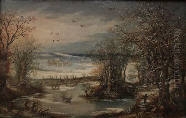 Winterlandschap met kasteel van Tervuren - view 1