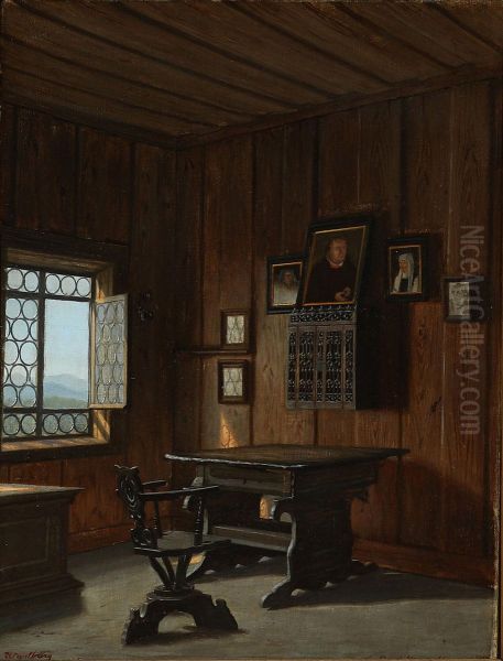 Interior from Martin Luther's study in Wartburg Castle - view 1