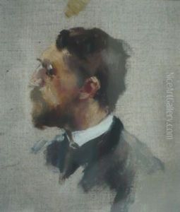 Self-portrait by Adolf Holzel