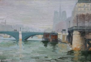 View Along the Seine by Albert Jean Adolphe