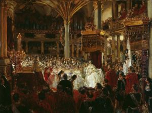 The Coronation of William I at Konigsberg in 1861 by Adolph von Menzel
