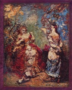 Les Precieuses Ridicules by Adolphe Joseph Thomas Monticelli