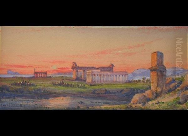 Tempelanlagen Von Paestum
Aquarell Auf Papier - view 1