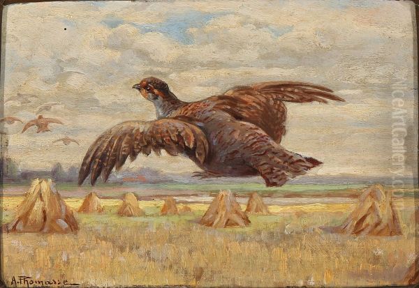 Flying partridges - view 1