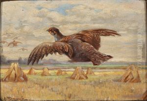 Flying partridges by Adolphe Thomasse