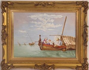Marina Con Barca Di
Pescatori by Augusto Carelli