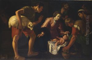 Adoracion de los pastores by Jeronimo Jacinto De Espinosa