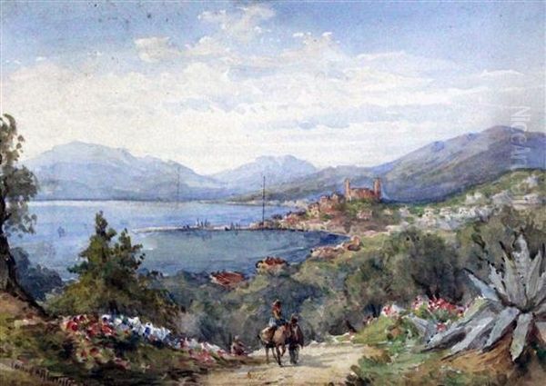 Travellers Overlooking The Coast - view 1