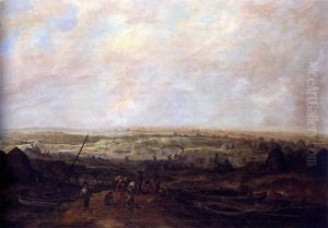 Hoogveenontginning waarschijnlijk in de omgeving van Wildervank by Jacobus Mancadan