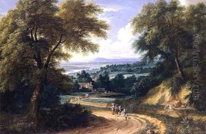 Landscape with Travellers by Adriaen Frans Boudewyns