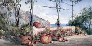 Fruit And Flowers On A Terrace