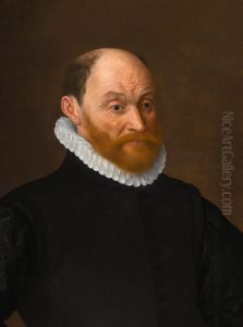 Portrait of a bearded gentleman, bust-length, wearing black and a ruff