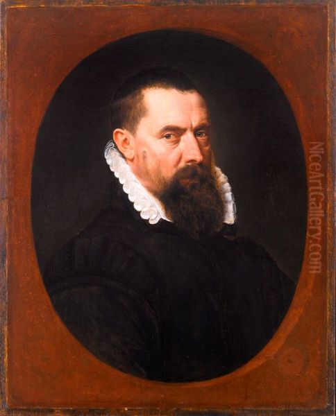 Portrait of a Bearded Gentleman, Bust-Length, in a Black Doublet with a White Lace Ruff - view 1