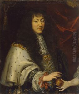 Half-length Portrait of Louis XIV (1638-1715) by Pierre Mignard I