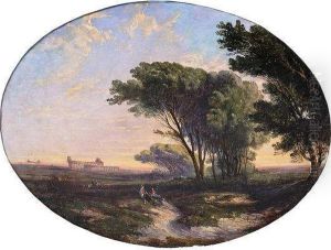 Repos Des Bergers Devant Les Temples De Paestum by Consalvo Carelli