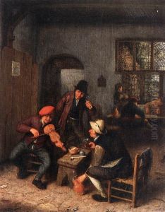 Interior of a Tavern with Violin Player by Adriaen van Ostade