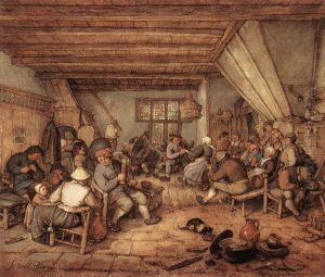Feasting Peasants in a Tavern.[1] by Adriaen van Ostade