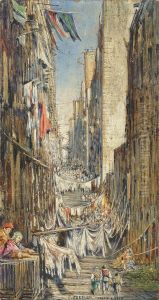 Santa Lucia, Naples by Consalvo Carelli