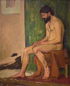 Seated bearded man by Roger de La Fresnaye