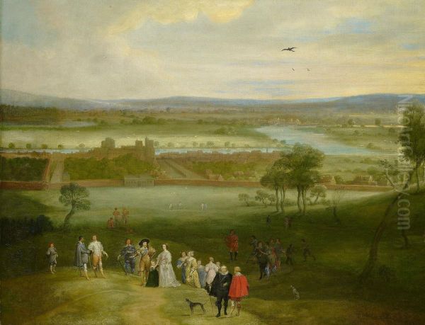 A View of Greenwich. KING CHARLES I OF ENGLAND AND HIS FAMILY - view 1