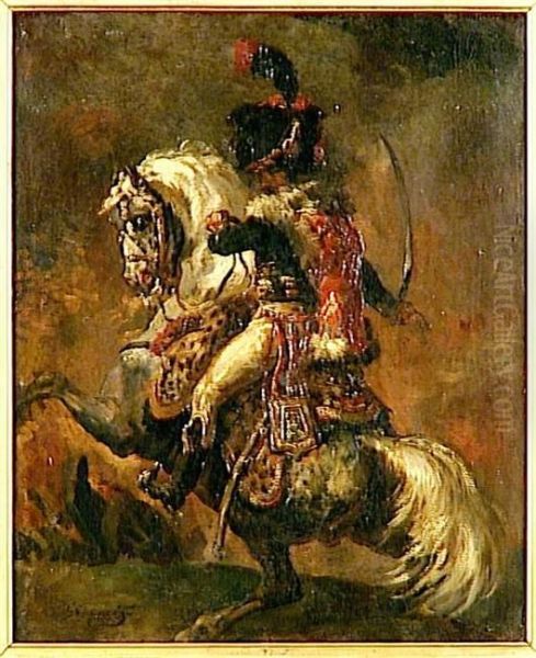 Officier de chasseur a cheval de la garde imperiale chargeant - view 1