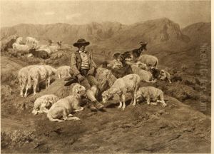 A Pyrenean Shepherd and his Flock by Rosa Bonheur