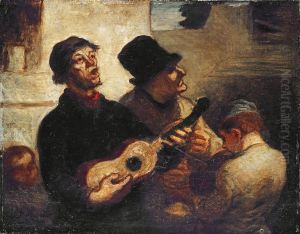 Les Chanteurs de rue by Honore Daumier