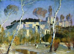 Palace of the Popes at Avignon by Adrian Scott Stokes