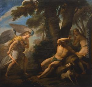 Adan y Eva expulsados del Paraiso by Luis Gonzalez Velazquez