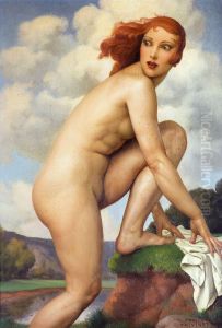 The surprised bather