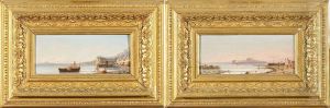 Coppia Di Vedute Di Napoli by Gabriele Carelli