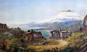 The Amphitheatre At Taormina by Gabriele Carelli