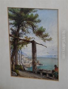 Figure Overlooking The Coast by Gabriele Carelli