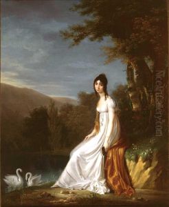 Portrait of Aglae Auguie in Malmaison's garden Portrait of Aglae Auguie in Malmaison's garden