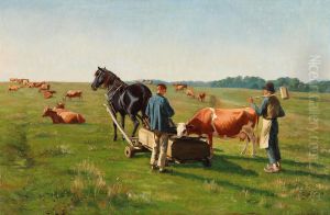 Ved Vandvognen. September-Eftermiddag by Agnes Cathinka Wilhelmine Lunn