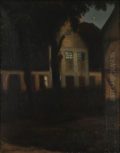 Summer evening. Ryomgaard by Agnes Slott-Mrller