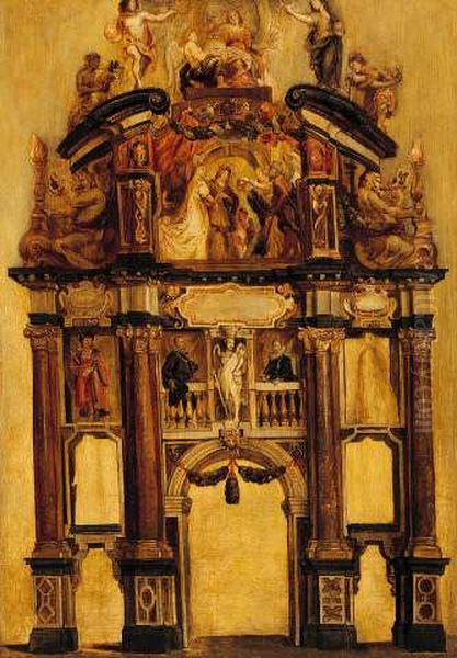 De achterzijde van de triomfboog van Filips IV. - view 1