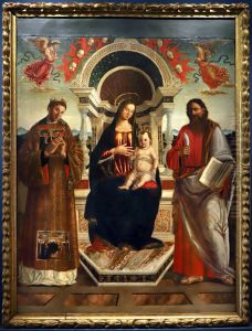 madonna col bambino in trono tra i ss. stefano e bartolomeo by Museo della Pieve di San Giuliano