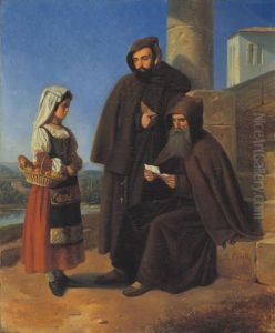 Monaci E Ciociaretta by Raffaele Carelli